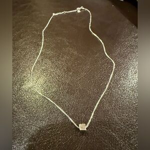 925 Sterling Silver Necklace with Square Pendant